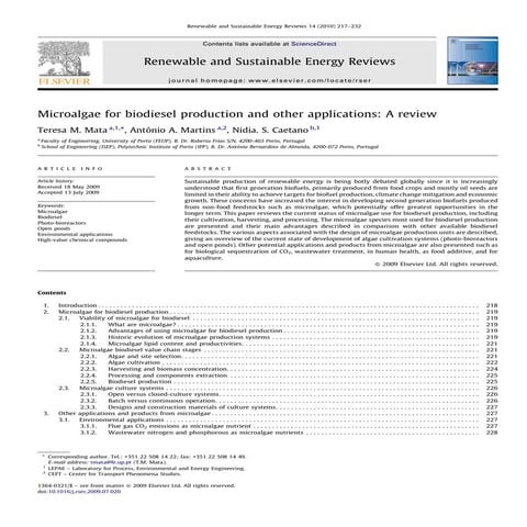 Microalgae for biodiesel production