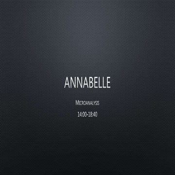 Microanalysis - Annabelle