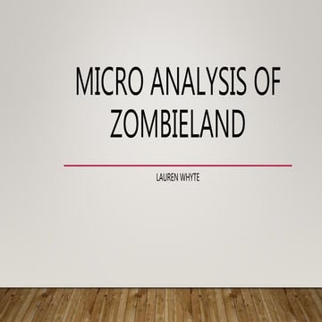 Micro Analysis of Zombieland