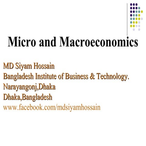 Micro and Macroeconomics