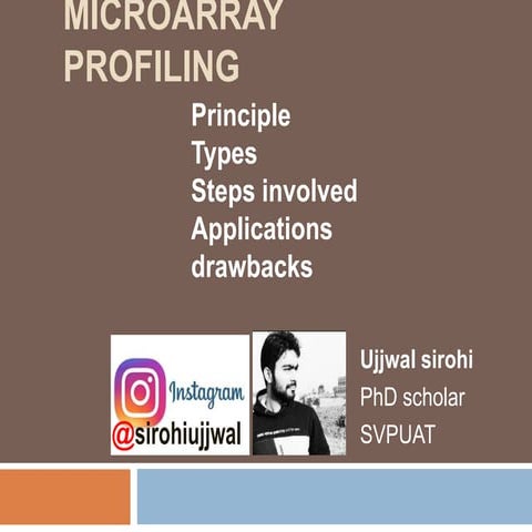 Microarray profiling by ujjwal sirohi | PPT