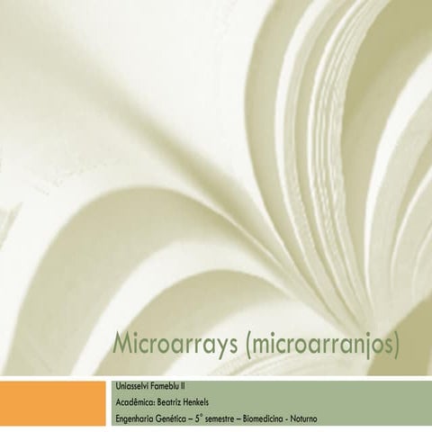 Microarrays (microarranjos)
