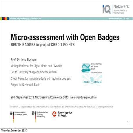 Micro-assessment with Open Badges