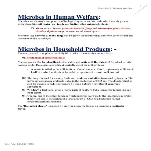 Microbes in Human Welfare Notes Written By Me.pdf