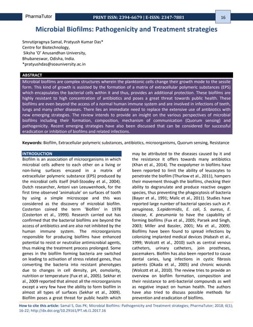 Microbial biofilms  pathogenicity and treatment strategies
