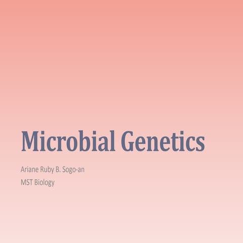 Microbial genetics microbiology ar