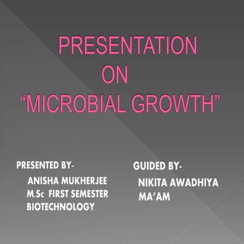 Microbial growth 