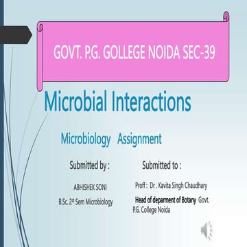 MICROBIAL INTERACTION PPT/ MICROBIAL INTERACTION AND THEIR TYPES ...
