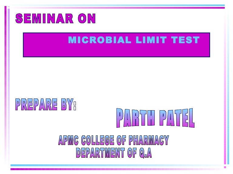 Microbial limit test 112070804013