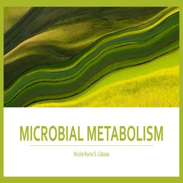 Microbial metabolism