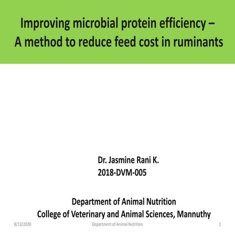 Microbial protein efficiency