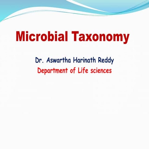 Microbial taxonomy