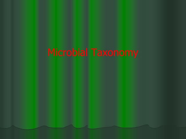 Microbial taxonomy