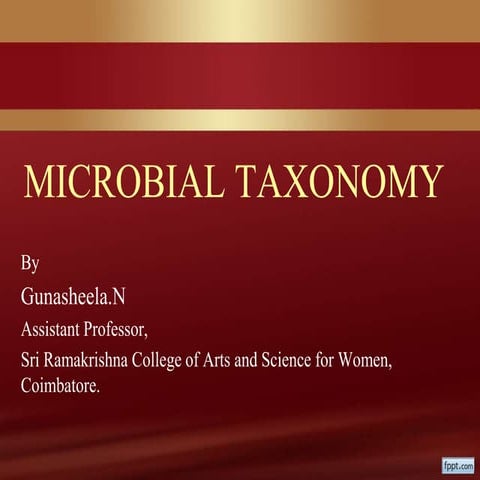 Microbial taxonomy