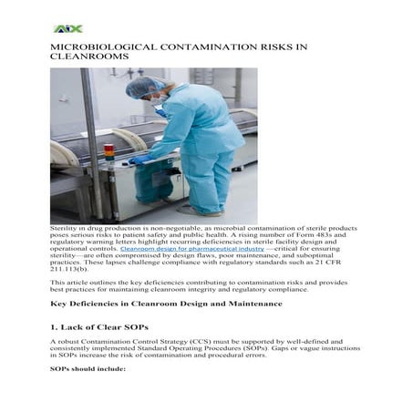 Microbiological Contamination Risks in Cleanrooms - Adroitix.pdf
