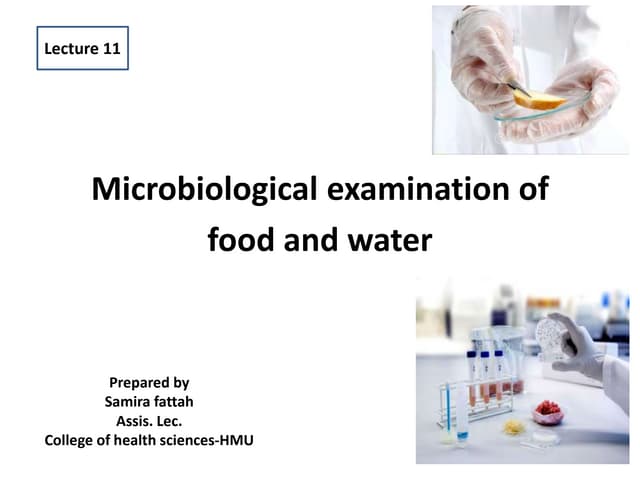 Microbiological examination of food 