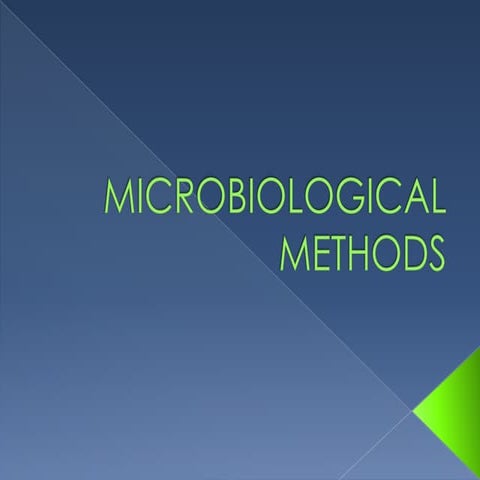 Microbiological methods