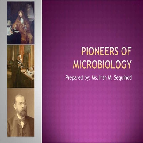 PIONEERS OF MICROBIOLOGY