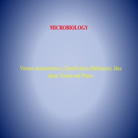 Virology - Basic Idea & Classification