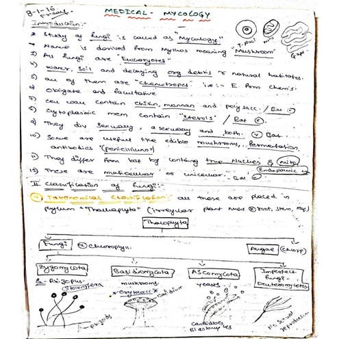 Mycology & Virology complete written notes 