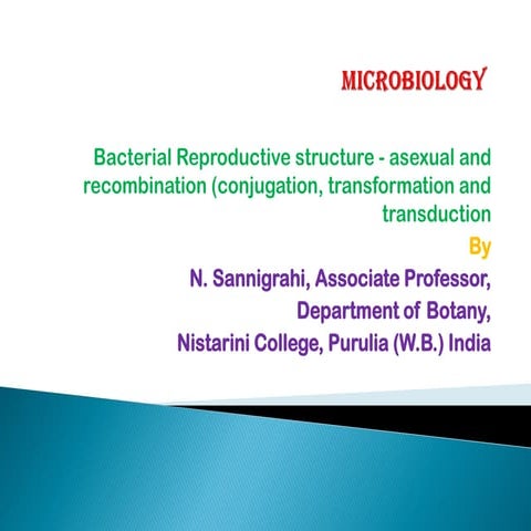 Bacterial Reproduction and Parasexuality