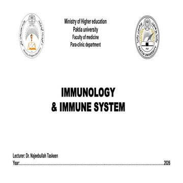 Comprehensive Overview of Immunology and the Human Immune System | PDF