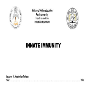 Comprehensive Overview of Innate Immunity and Its Role in Human Defense ...