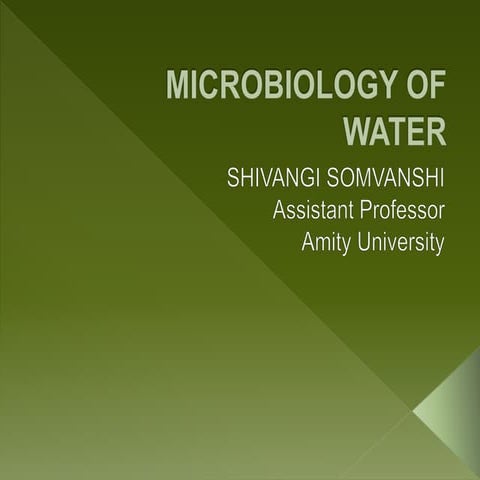 Microbiology of water