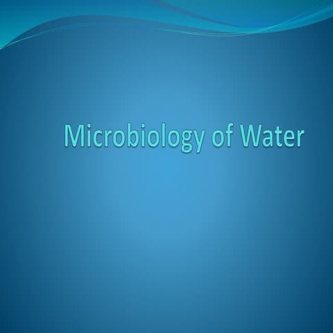 Microbiology of water, soil & air