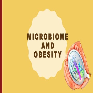 Microbiome and obesity 