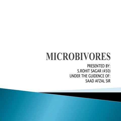 Microbivores ppt  to kill pathogens