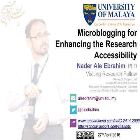 Microblogging for Enhancing the Research Accessibility