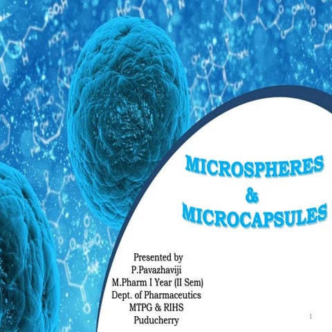 Micro capsules or microspheres