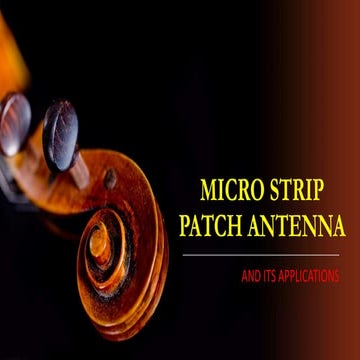 Micro chip patch antenna
