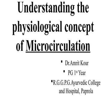microcirculation - COMPONENTS- STRUCTURE - FUNCTIONS - IMPORTANCE