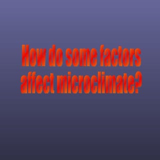 Microclimate Factors