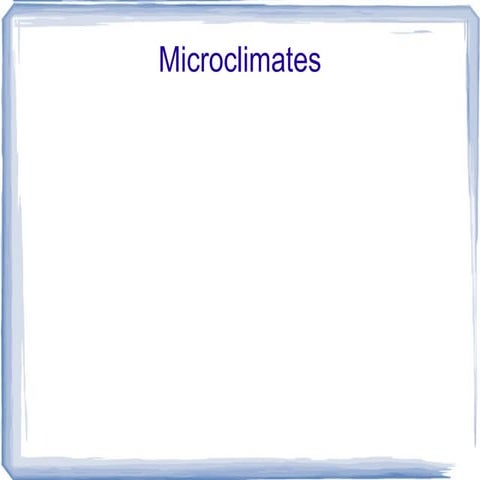 Microclimates