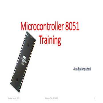 Microcontroller 8051 training | PPT