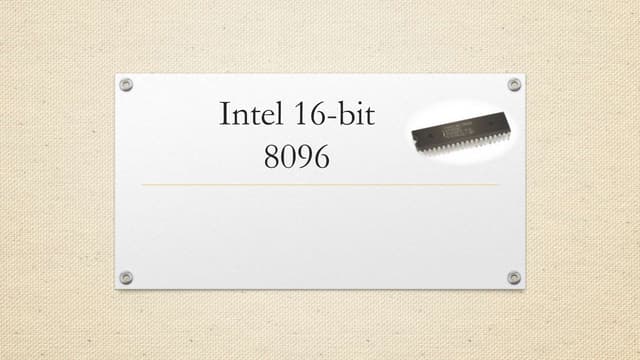 Microcontroller 8096