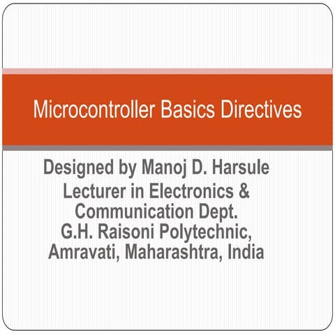 Microcontroller directives