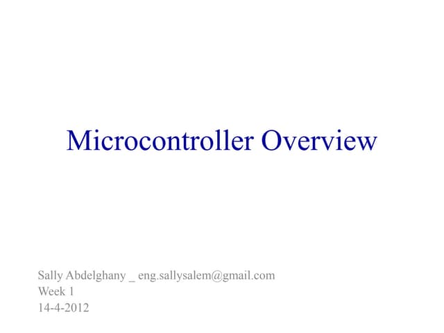 Microcontroller overview 1