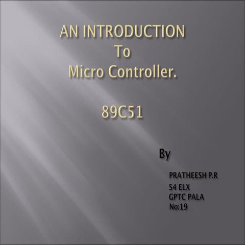 Micro controller(pratheesh)