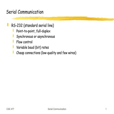 RS232 serial communicaiton protocol for embedded systems