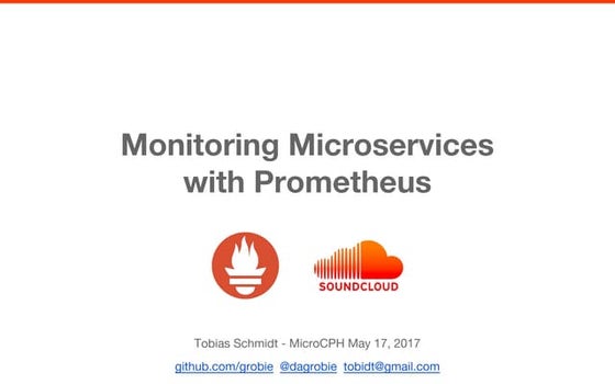 Monitoring microservices with Prometheus
