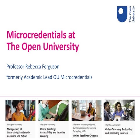 Microcredentials at The Open University