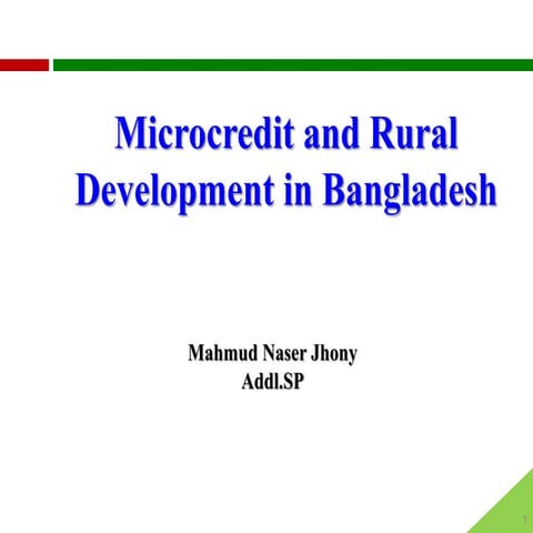 Microcredit and Rural Development  .pptx