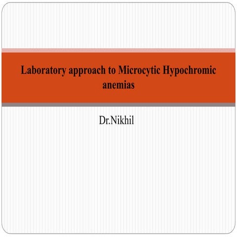 Microcytic hypochromic anemia