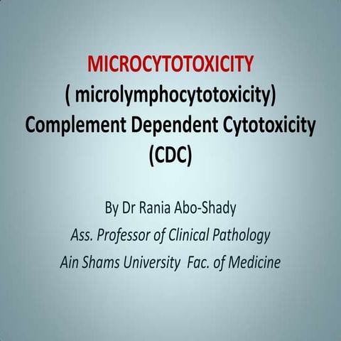 Microcytotoxicity