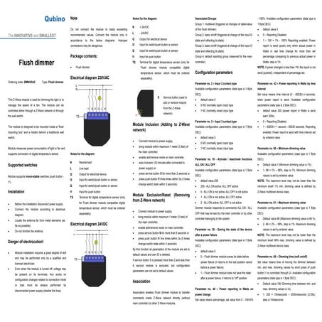 Micro dimmer module qubino manual | PDF