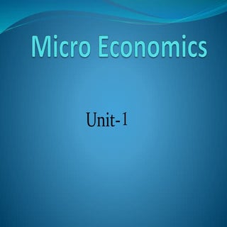 MICRO ECONOMICS-CHAPTER-1